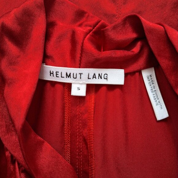 Helmut Lang Red 100% Silk Sleeveless Top - Picture 3 of 5